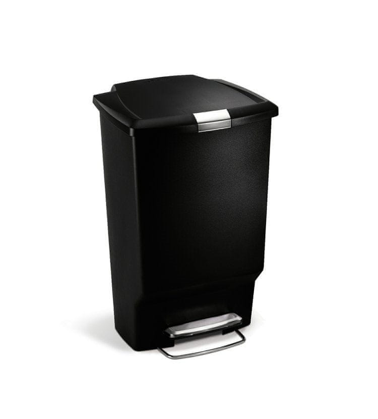 Simplehuman Pedálový odpadkový kôš 45 l, obdĺžnikový, plast, čierny